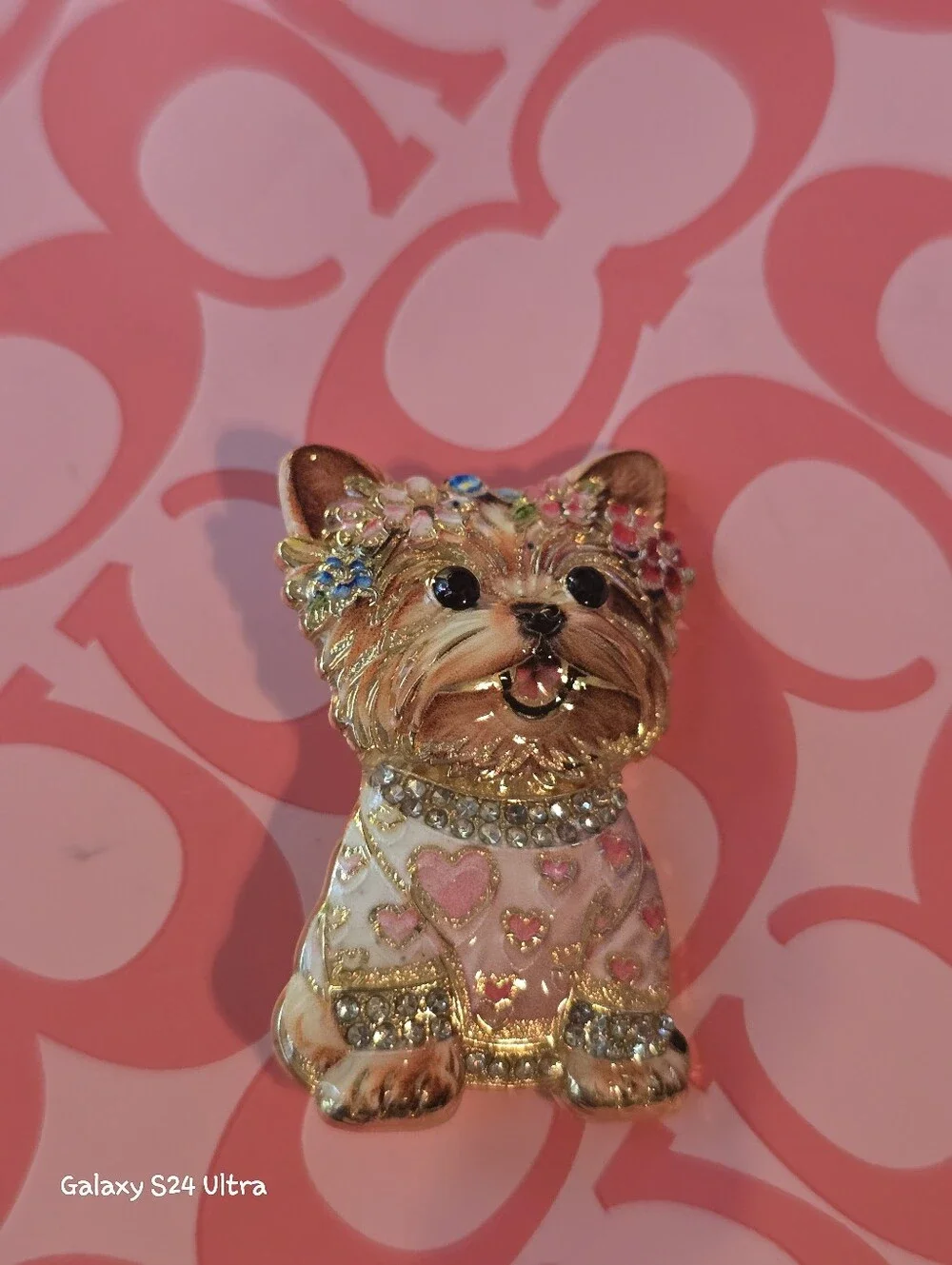 Yorkie Dog Yorkshire Terrier Tiny Brooch NEW